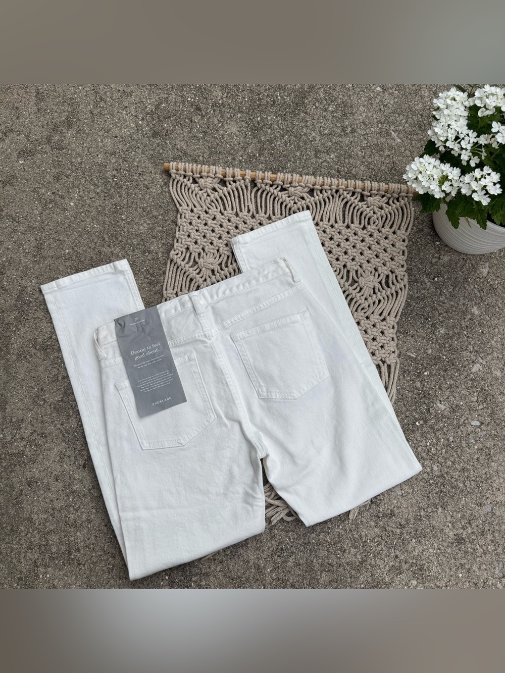 NWT Everlane White Jeans Size 26 - Modern Boyfriend